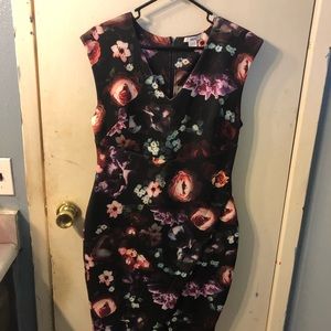 Floral scuba dress